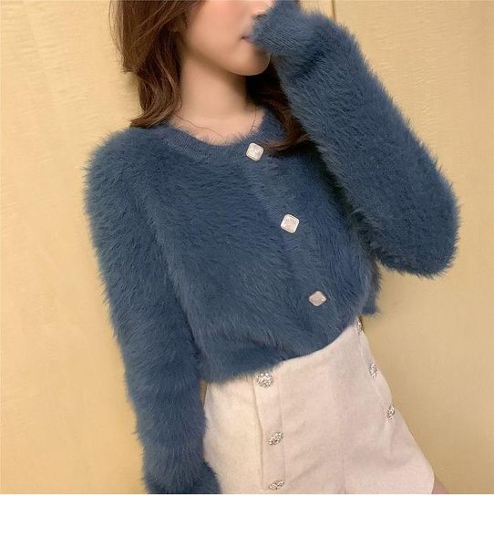 women's jackets cmaz 2021 autumn winter thick coats for women round collar in black plush short small cardigan coat female 20, Black;brown
women's jackets cmaz 2021 autumn winter thick coats for women round collar in black plush short small cardigan coat female 20, Black;brown