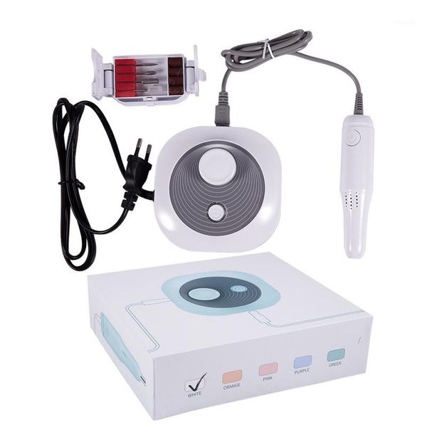white portable nail drill machine electric file for acrylic rpm25000 with 4x grinding heads eu plug1, Silver;gold
white portable nail drill machine electric file for acrylic rpm25000 with 4x grinding heads eu plug1, Silver;gold