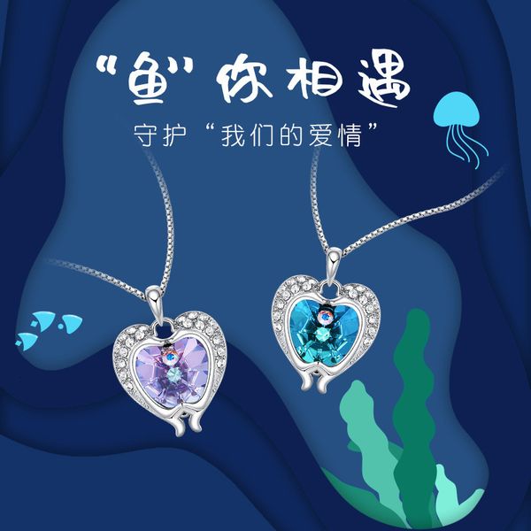 necklace dolphin lover pendant s925 sterling silver women's heart of the sea fashion collarbone chain multicolor crystal
necklace dolphin lover pendant s925 sterling silver women's heart of the sea fashion collarbone chain multicolor crystal