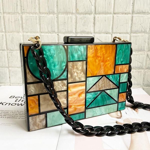 brand acrylic patchwork evening bags handbags vintage women messenger geometric pattern clutches party prom purse
brand acrylic patchwork evening bags handbags vintage women messenger geometric pattern clutches party prom purse