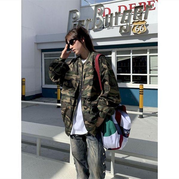 women's jackets baseball jacket camouflage vintage clothes autumn winter american men oversize loose coat all-match windbreaker, Black;brown
women's jackets baseball jacket camouflage vintage clothes autumn winter american men oversize loose coat all-match windbreaker, Black;brown