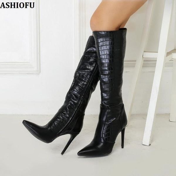 boots ashiofu handmade ladies high heel knee party club winter evening stiletto fashion shoes, Black
boots ashiofu handmade ladies high heel knee party club winter evening stiletto fashion shoes, Black