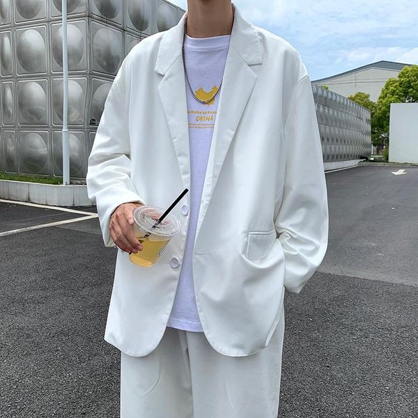 men's suits & blazers spring summer black white blazer fashion business society mens suit jacket korean loose casual dress men m-2xl, White;black
men's suits & blazers spring summer black white blazer fashion business society mens suit jacket korean loose casual dress men m-2xl, White;black