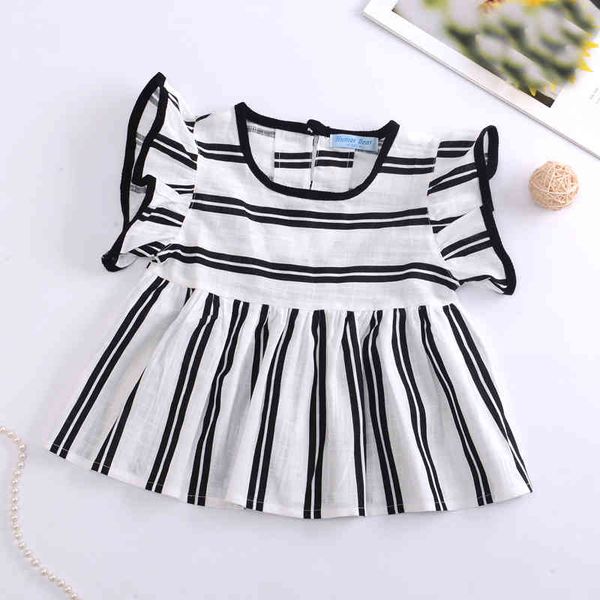 girl clothes fashion summer striped flying sleeve short-sleeved t-shirt lovely children clothingclothes 210515, Blue
girl clothes fashion summer striped flying sleeve short-sleeved t-shirt lovely children clothingclothes 210515, Blue