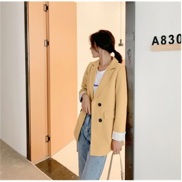 women's suits & blazers fashion double breasted solid color women pockets jackets female retro coat feminino outerwear 1sf7, White;black 
women's suits & blazers fashion double breasted solid color women pockets jackets female retro coat feminino outerwear 1sf7, White;black