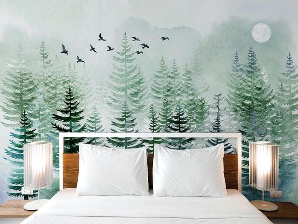 wallpapers bacal custom 3d wallpaper mural nordic hand-painted pine forest elk bedroom background wall decoration green painting
wallpapers bacal custom 3d wallpaper mural nordic hand-painted pine forest elk bedroom background wall decoration green painting