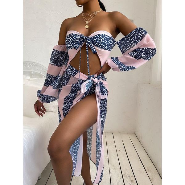 women's swimwear 2021 cover up print women wrap skirt swimsuit one piece sarong plage puff sleeve beach wear bathing suit mujer, White;black
women's swimwear 2021 cover up print women wrap skirt swimsuit one piece sarong plage puff sleeve beach wear bathing suit mujer, White;black