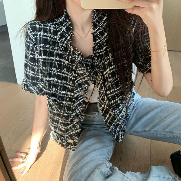 women's jackets gagaok women vintage fashion sunscreen jacket summer square collar plaid tassel pockets button loose casual wild coat1, Black;brown
women's jackets gagaok women vintage fashion sunscreen jacket summer square collar plaid tassel pockets button loose casual wild coat1, Black;brown