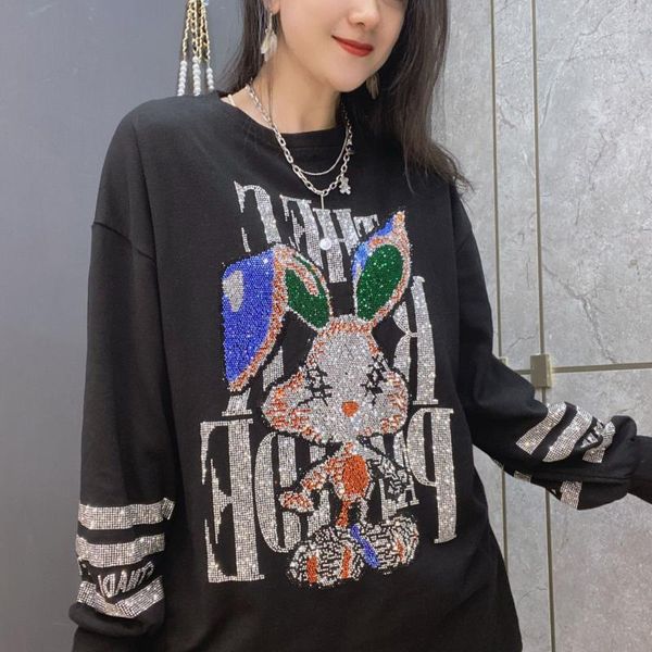 women's hoodies & sweatshirts fashion tide streetwear women oversized chic drilling cute cartoon print o-neck mujer loose ins, Black
women's hoodies & sweatshirts fashion tide streetwear women oversized chic drilling cute cartoon print o-neck mujer loose ins, Black