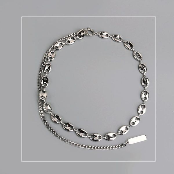 chains pig nose necklace european and american fashion trendy personality metal style clavicle chain female jewlery choker, Silver
chains pig nose necklace european and american fashion trendy personality metal style clavicle chain female jewlery choker, Silver