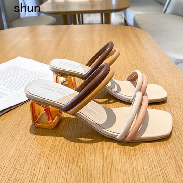 sandals fairy style women's one-strap summer internet celebrity versatile mid heel chunky high half slippers a744, Black
sandals fairy style women's one-strap summer internet celebrity versatile mid heel chunky high half slippers a744, Black