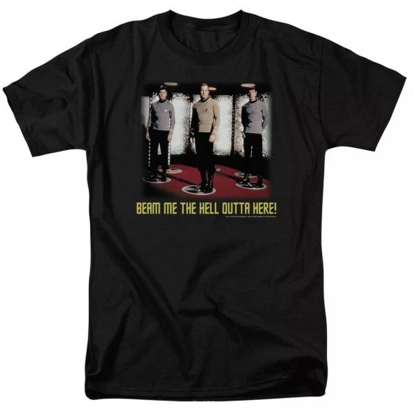 Star Trek Beam Me Out TV Show T-Shirt Sizes S-3X NEW, White;black