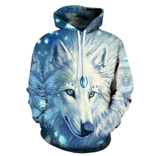 spring and autumn animal wolf 3d digital printing men's and women's loose sports hoodie sweater, Black
spring and autumn animal wolf 3d digital printing men's and women's loose sports hoodie sweater, Black