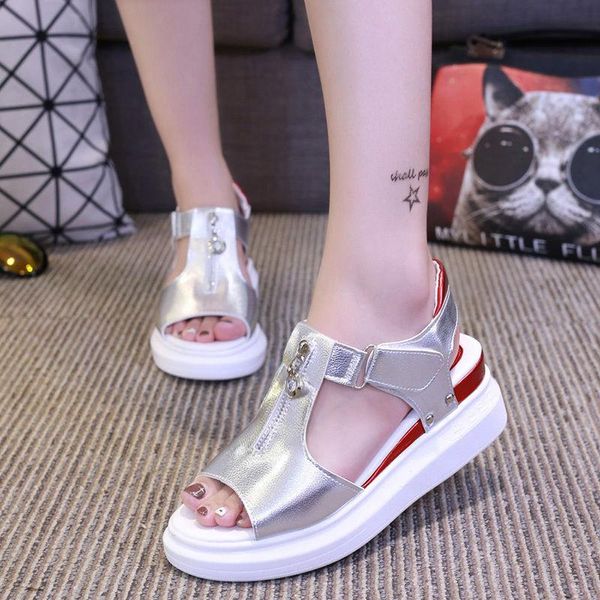 sandals women wedge shoes 2021 roman beach sports design front zipper sneakers comfortable soft loafers, Black
sandals women wedge shoes 2021 roman beach sports design front zipper sneakers comfortable soft loafers, Black