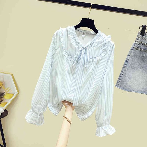 autumn fashion women's bow ruffles stripe shirt long sleeves blouses ladies shirts a3803 210428, White
autumn fashion women's bow ruffles stripe shirt long sleeves blouses ladies shirts a3803 210428, White