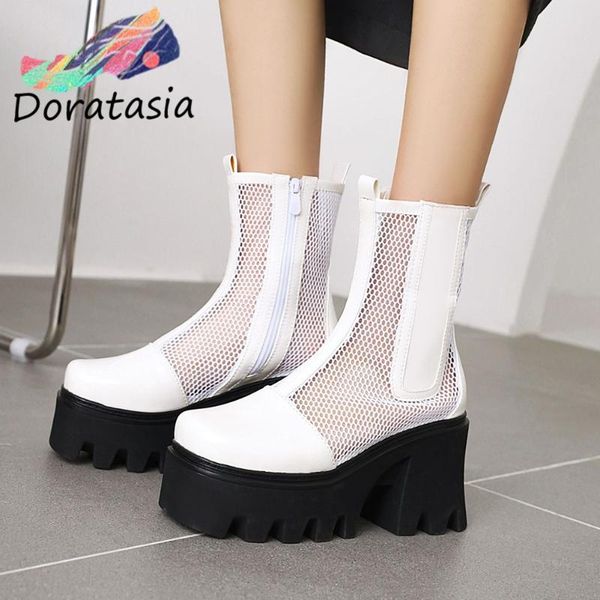 boots doratasia plush size 44 women solid zipper platform ankle shoes high heel thick bottom quality spring, Black
boots doratasia plush size 44 women solid zipper platform ankle shoes high heel thick bottom quality spring, Black