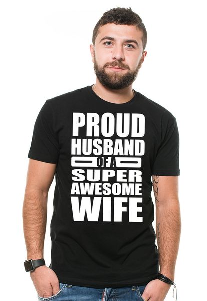 proud husband t-shirt gift for hubby funny mens t-shirt cotton funny tee shirt, White;black
proud husband t-shirt gift for hubby funny mens t-shirt cotton funny tee shirt, White;black
