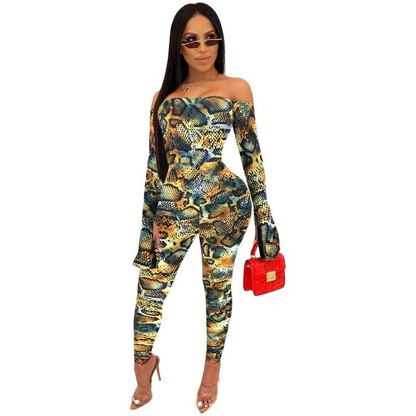 women's jumpsuits & rompers snake print skinny beach style lady slash neck full length sports catsuits, Black;white
women's jumpsuits & rompers snake print skinny beach style lady slash neck full length sports catsuits, Black;white