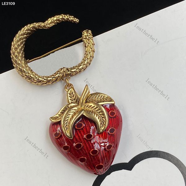 strawberry pendant pins hollow letter brooch cute design gold plated jewelry fashion accessories for lady, Gray
strawberry pendant pins hollow letter brooch cute design gold plated jewelry fashion accessories for lady, Gray