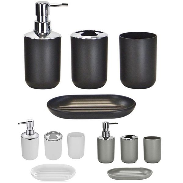 4pcs bath series soap dish cups dispenser toothbrush holder plastic bathroom accessories set accessory
4pcs bath series soap dish cups dispenser toothbrush holder plastic bathroom accessories set accessory
