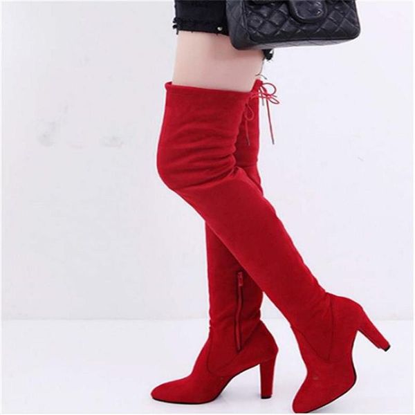 boots women autumn suede lace-up over the knee slip-on elegant winter zipper high heel shoes fashion solid color sock, Black
boots women autumn suede lace-up over the knee slip-on elegant winter zipper high heel shoes fashion solid color sock, Black