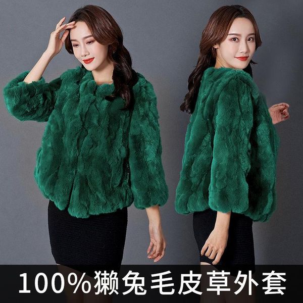 women's fur & faux women 2021 winter real coat jacket female natural rex short overcoat round collar ladies thick warm outwear a273, Black
women's fur & faux women 2021 winter real coat jacket female natural rex short overcoat round collar ladies thick warm outwear a273, Black