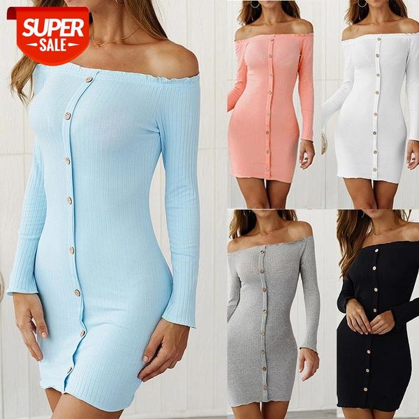 women slash neck mini dress ladies fashion solid color long sleeve button sheath slim casual for dating streetwear #yd0w, White;black
women slash neck mini dress ladies fashion solid color long sleeve button sheath slim casual for dating streetwear #yd0w, White;black