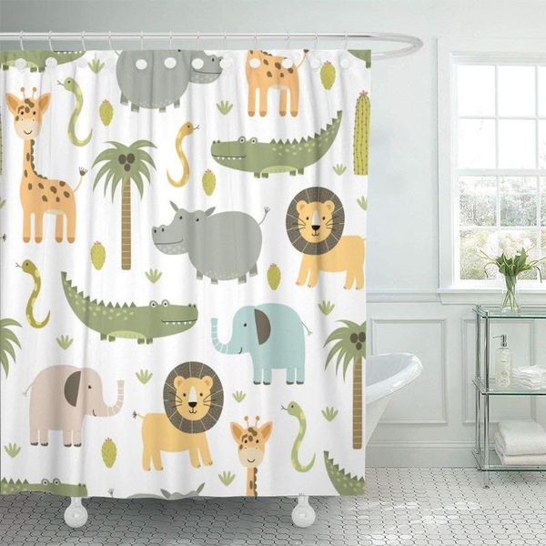 shower curtains curtain with hooks safari animals cute hippo crocodile lion elephant and giraffe in childish bathroom
shower curtains curtain with hooks safari animals cute hippo crocodile lion elephant and giraffe in childish bathroom