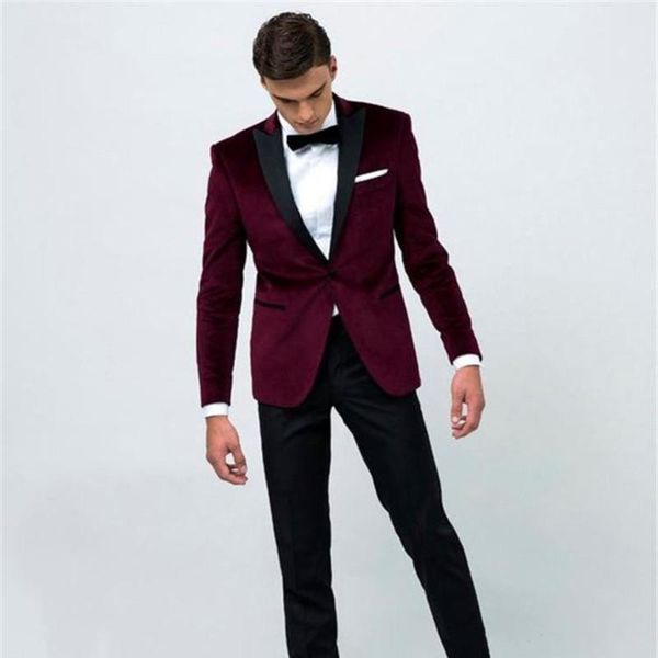 men's suits & blazers fashion burgundy wedding groom tuxedos black peaked lapel trim fit two piece men evening party (jack+pant), White;black
men's suits & blazers fashion burgundy wedding groom tuxedos black peaked lapel trim fit two piece men evening party (jack+pant), White;black