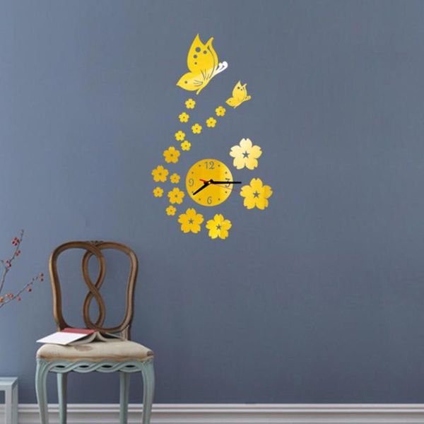 wall clocks butterfly removable diy acrylic 3d mirror sticker decorative clock august15
wall clocks butterfly removable diy acrylic 3d mirror sticker decorative clock august15