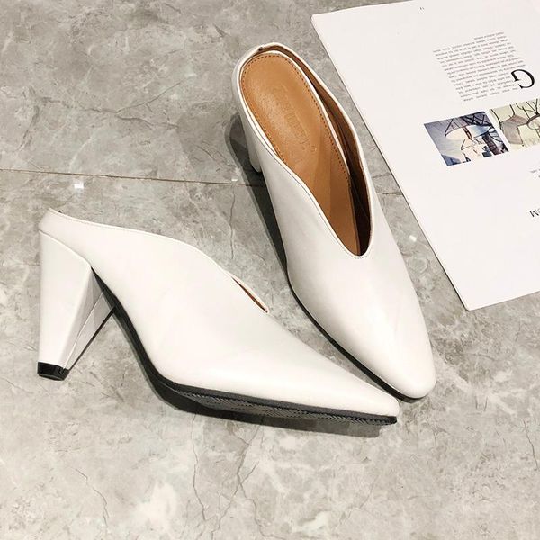 slippers 2021 summer women designers mules shoes pointed toe brand 9cm high spike heels outside casual slides woman dress sandal, Black
slippers 2021 summer women designers mules shoes pointed toe brand 9cm high spike heels outside casual slides woman dress sandal, Black