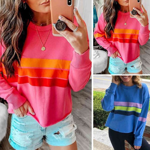 fashion trends ladies' sweaters products autumn and winter 2021 printed striped round neck long sleeve blouse sweater 600186 hoodies, Black
fashion trends ladies' sweaters products autumn and winter 2021 printed striped round neck long sleeve blouse sweater 600186 hoodies, Black