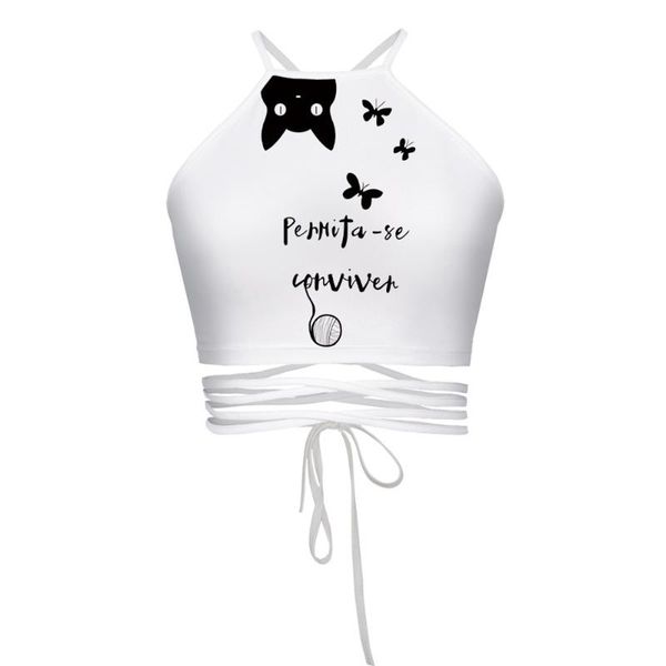 women's tanks & camis fashion backless lace up strappy print vest summer printed streetwear beach tank tube short, White
women's tanks & camis fashion backless lace up strappy print vest summer printed streetwear beach tank tube short, White