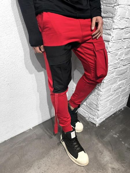 men's pants 2021 autumn and winter multi-bag jogging trend casual sports stitching slim feet trousers men, Black
men's pants 2021 autumn and winter multi-bag jogging trend casual sports stitching slim feet trousers men, Black