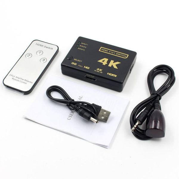 audio cables & connectors ultra hd 4k 2k switcher 3 input to 1 output display selector with remote controller converter adapter
audio cables & connectors ultra hd 4k 2k switcher 3 input to 1 output display selector with remote controller converter adapter