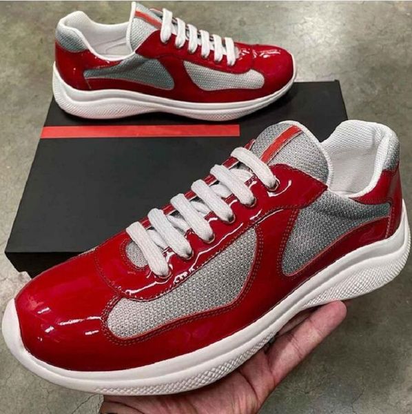 men america's cup sneakers blue black patent leather flat shoes mesh lace-up casual trainers outdoor runner shoe footwear with box euro
men america's cup sneakers blue black patent leather flat shoes mesh lace-up casual trainers outdoor runner shoe footwear with box euro