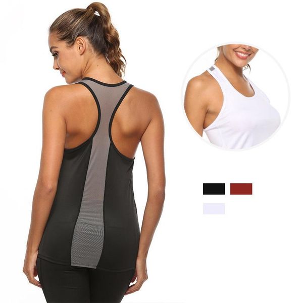 sleeveless yoga shirt quick dry vest,women athletic fitness sport tank undershirt,female gym running training shirts outfits, White;red
sleeveless yoga shirt quick dry vest,women athletic fitness sport tank undershirt,female gym running training shirts outfits, White;red