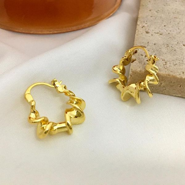 hoop & huggie monlansher irregular geometric spiral earrings gold color copper for women minimalist jewelry, Golden;silver
hoop & huggie monlansher irregular geometric spiral earrings gold color copper for women minimalist jewelry, Golden;silver