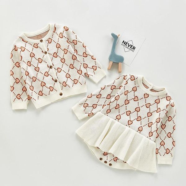 clothing sets 2021 autumn winter infant baby girls knit long sleeve loving heart coat + rompers kids girl suit clothes, White
clothing sets 2021 autumn winter infant baby girls knit long sleeve loving heart coat + rompers kids girl suit clothes, White