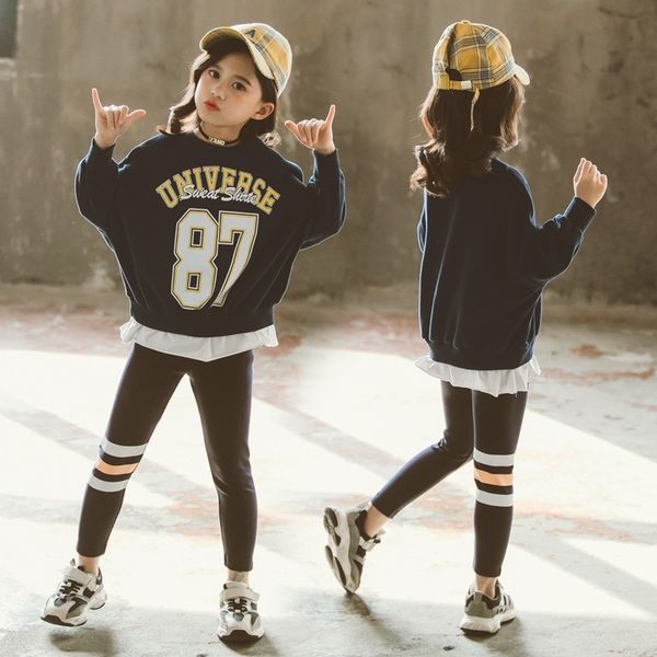 girls' 2021 spring new alphabet printing middle large children's sweater and bottomwear sports two-piece set, Gray
girls' 2021 spring new alphabet printing middle large children's sweater and bottomwear sports two-piece set, Gray