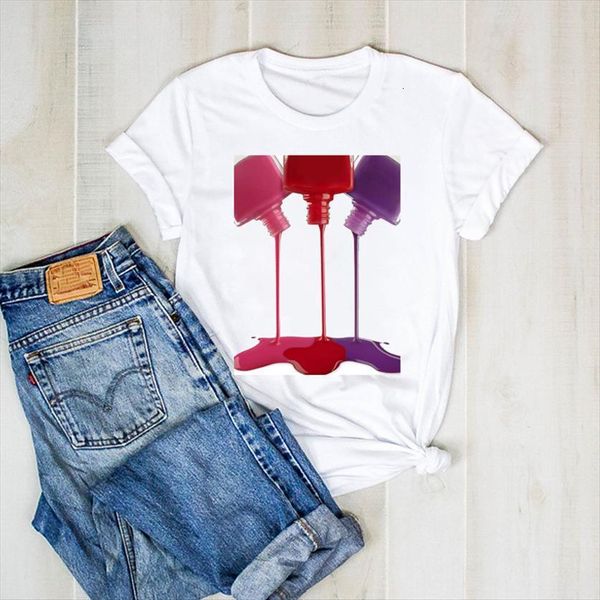 print casual short sleeve womens 3d color graphict clothes tee shirt clothing t, White
print casual short sleeve womens 3d color graphict clothes tee shirt clothing t, White