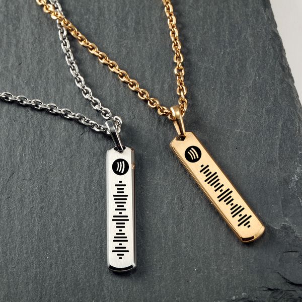 carving music spotify code necklace for men stainless steel necklace carving song code jewelry gifts, Silver
carving music spotify code necklace for men stainless steel necklace carving song code jewelry gifts, Silver