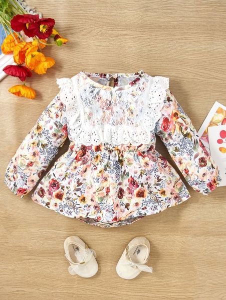 baby floral print lace insert eyelet embroidery trim combo bodysuit dress she, Red;yellow
baby floral print lace insert eyelet embroidery trim combo bodysuit dress she, Red;yellow