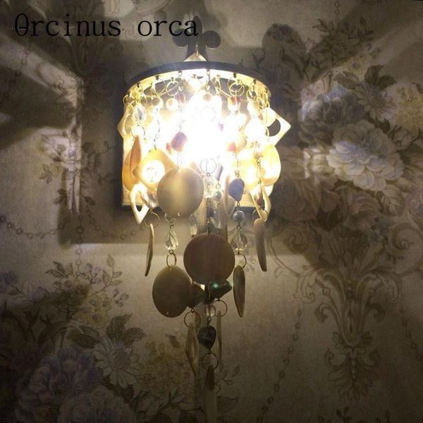 wall lamp american country garden shell bedroom restaurant bar corridor creative art mirror front
wall lamp american country garden shell bedroom restaurant bar corridor creative art mirror front