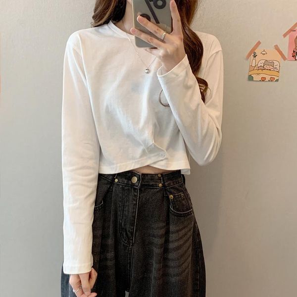 women's sweaters short-sleeved t-shirt design sense niche loose korean ins harajuku style high waist cropped early spring chic top, White;black
women's sweaters short-sleeved t-shirt design sense niche loose korean ins harajuku style high waist cropped early spring chic top, White;black