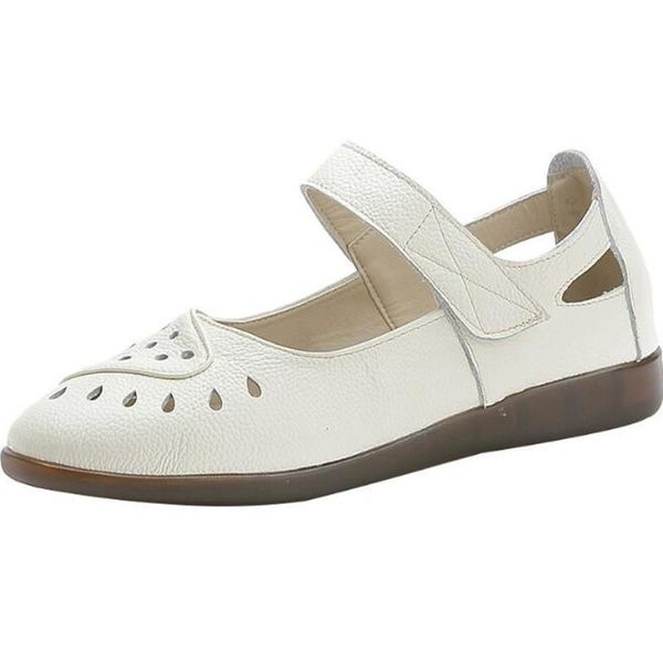 summer round head hollow cowhide leather sandals women shoes soft comfortable casual flat, Black
summer round head hollow cowhide leather sandals women shoes soft comfortable casual flat, Black