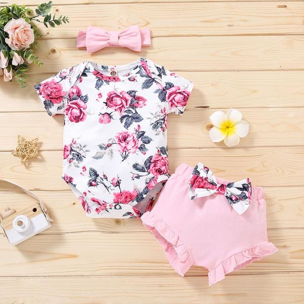 clothing sets 3pcs born baby girls summer clothes set ruffle romper floral print short pants headband toddler kids outfits, White
clothing sets 3pcs born baby girls summer clothes set ruffle romper floral print short pants headband toddler kids outfits, White
