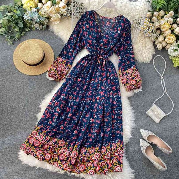 summer women's dress bohemian fashion printed v-neck long sleeve retro thin over the knee woman es ll047 210506, Black;gray
summer women's dress bohemian fashion printed v-neck long sleeve retro thin over the knee woman es ll047 210506, Black;gray