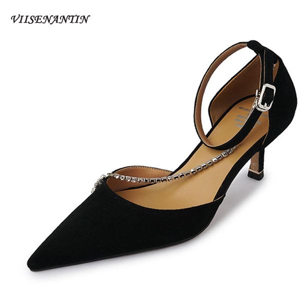 summer frosted sheepskin stiletto sandals pointed toe rhinestone chain temperament elegant high heels women, Black
summer frosted sheepskin stiletto sandals pointed toe rhinestone chain temperament elegant high heels women, Black