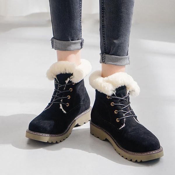 boots 2021 winter women plush snow lace up warm fur female shoes fashion ankle zapatos de mujer, Black
boots 2021 winter women plush snow lace up warm fur female shoes fashion ankle zapatos de mujer, Black